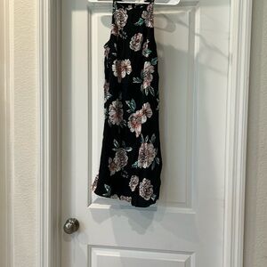 Roxy Black and Pink Halter Mini Sundress